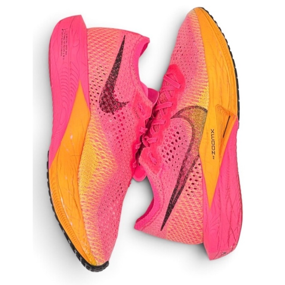 Nike ZoomX Vaporfly 3 Women's Size 9 Pink Orange Carbon Running Shoes DV4130-600 - Picture 7 of 10